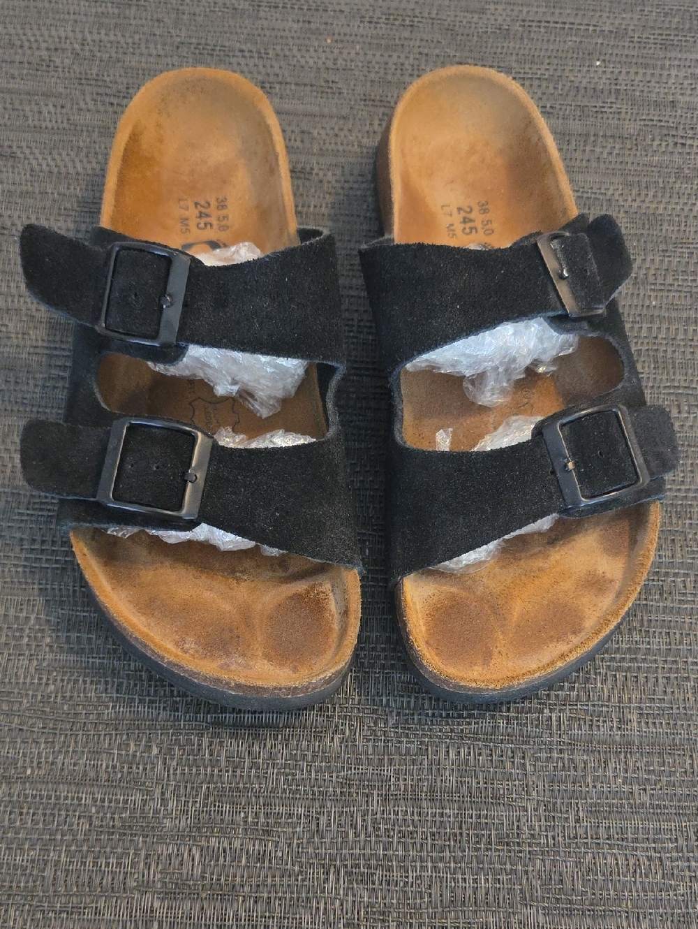 Birkenstock Betula Black Suede Slides